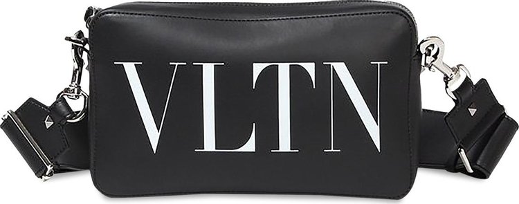 Valentino Logo Crossbody Bag 'Black' | GOAT