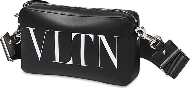 Valentino Logo Crossbody Bag Black