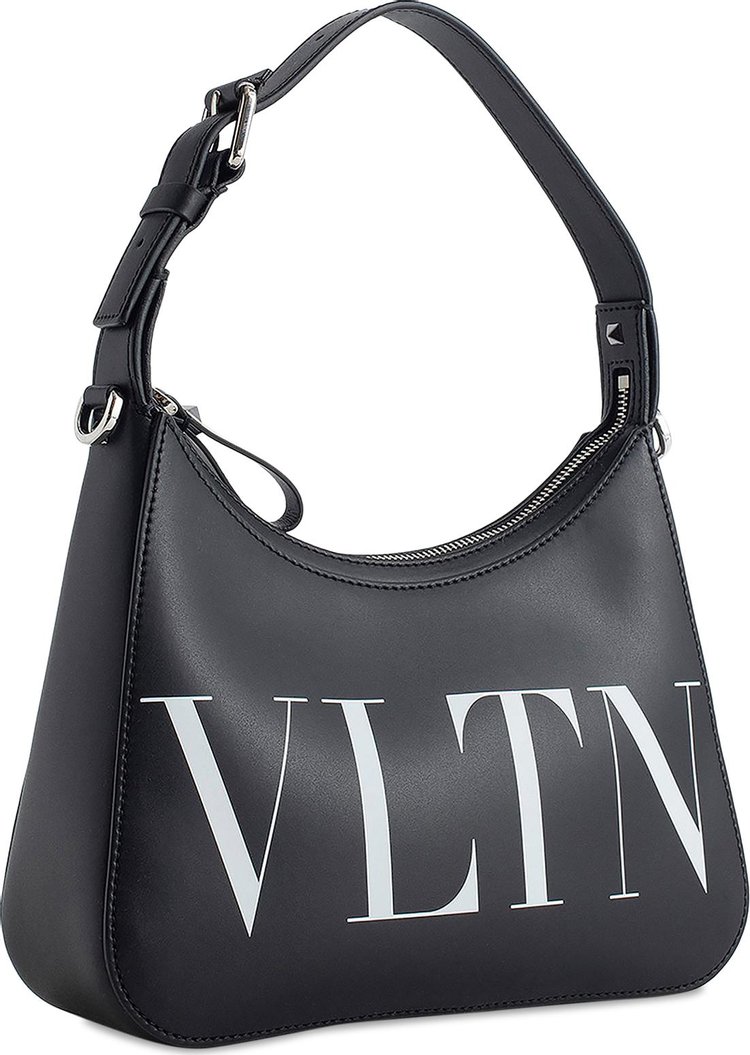 Valentino Logo Hobo Bag Black