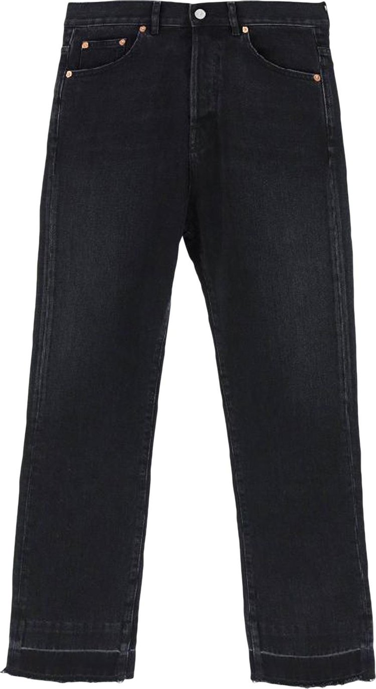 Valentino Straight Denim Pants Black