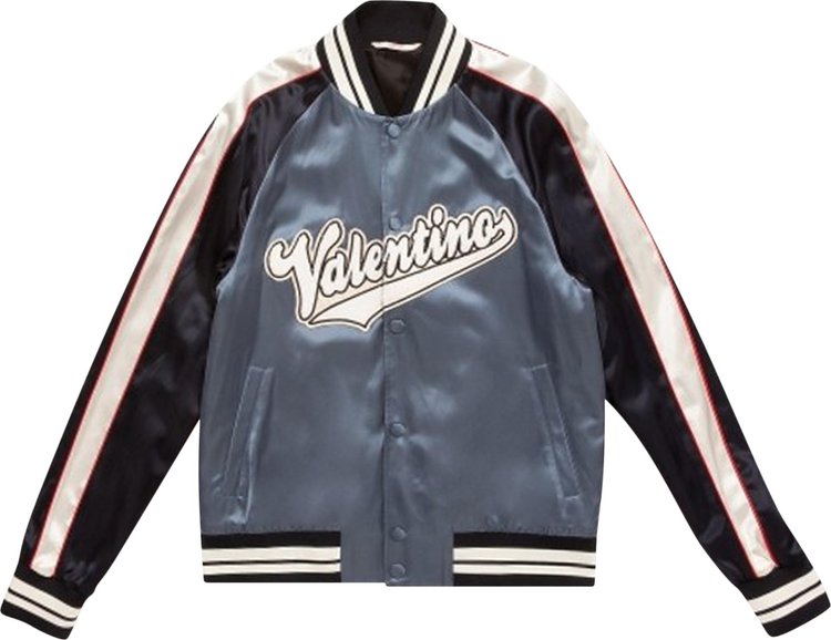 Valentino Bomber Jacket With Embroidered Patch 'Red'