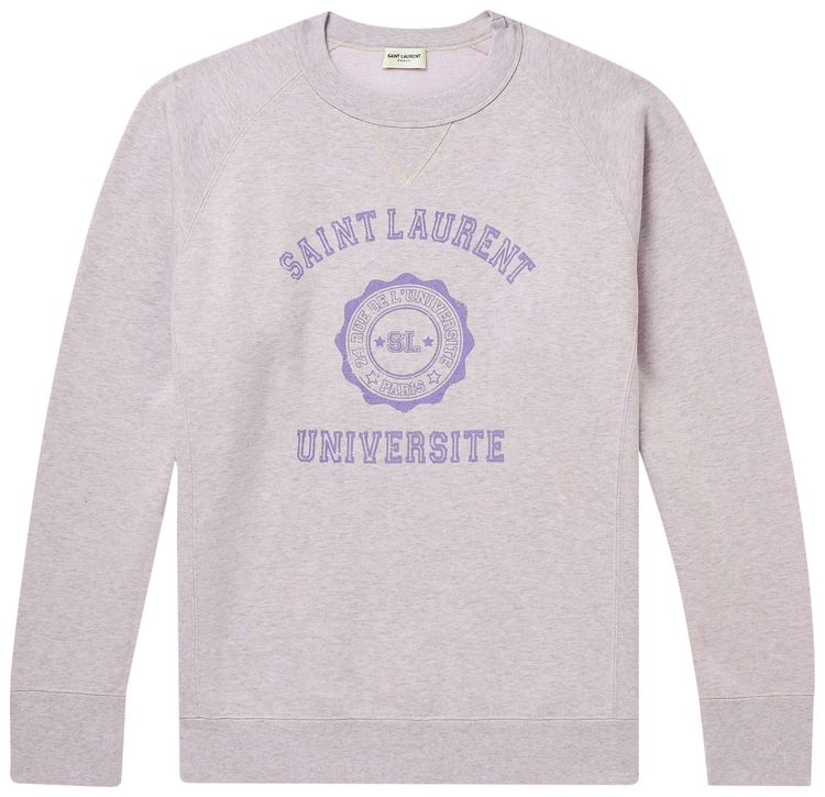 Saint Laurent Universite Sweatshirt Lilas