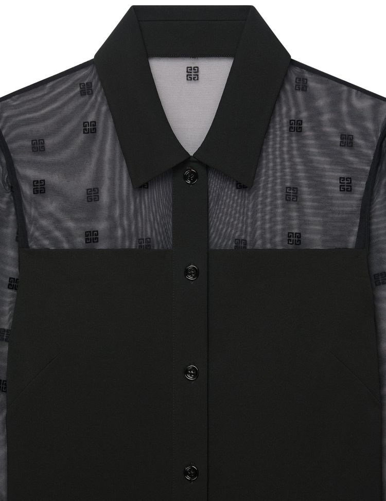 Givenchy Semi Sheer Mini Dress Black