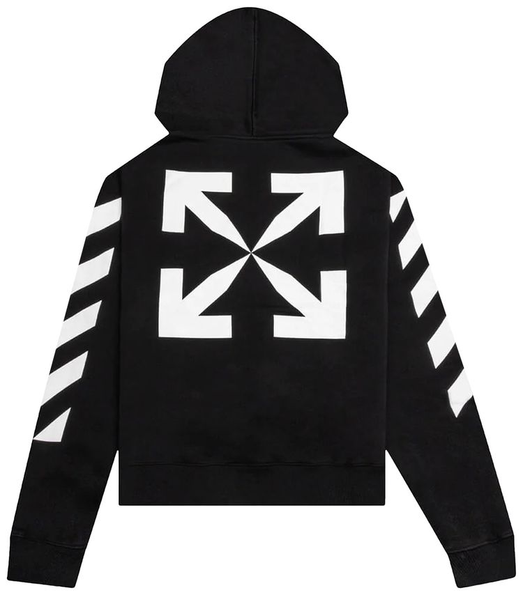 Off White Diag Arrow Slim Hoodie BlackWhite