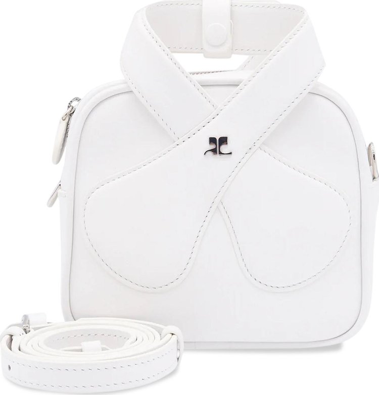 COURREGES Leather Loop Bag - White