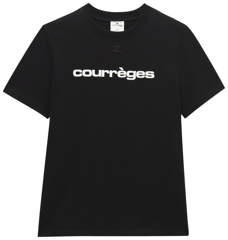 Courreges Printed T Shirt Black