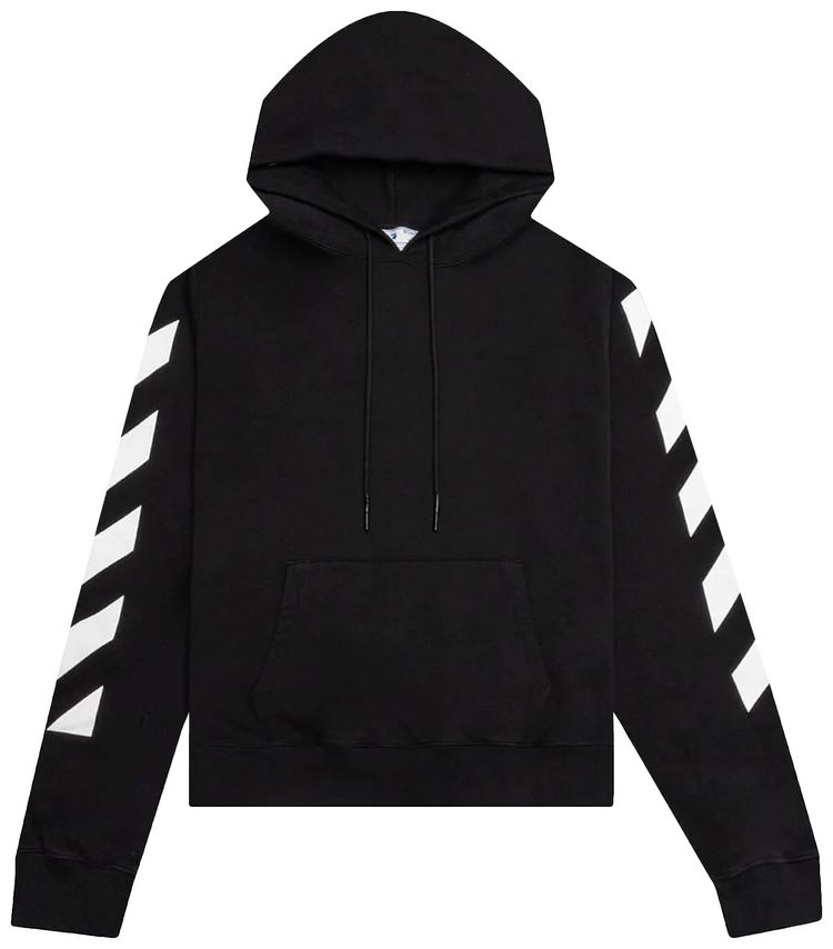 Off White Diag Arrow Slim Hoodie BlackWhite