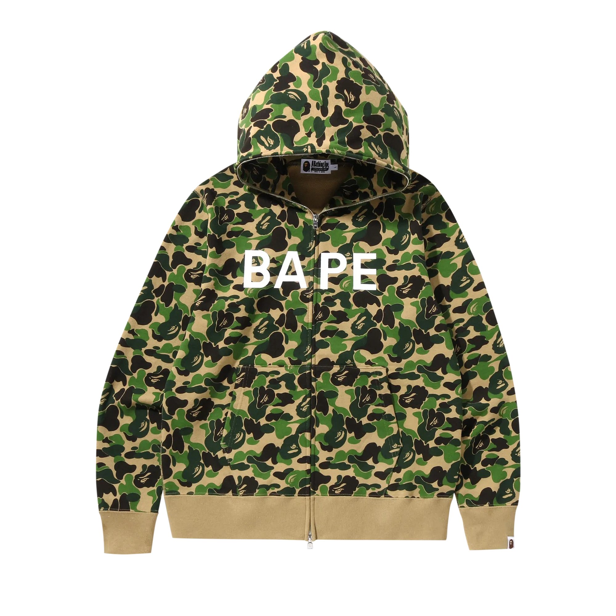 Buy BAPE ABC Camo Full Zip Hoodie 'Green' - 1I30 115 022 GREEN