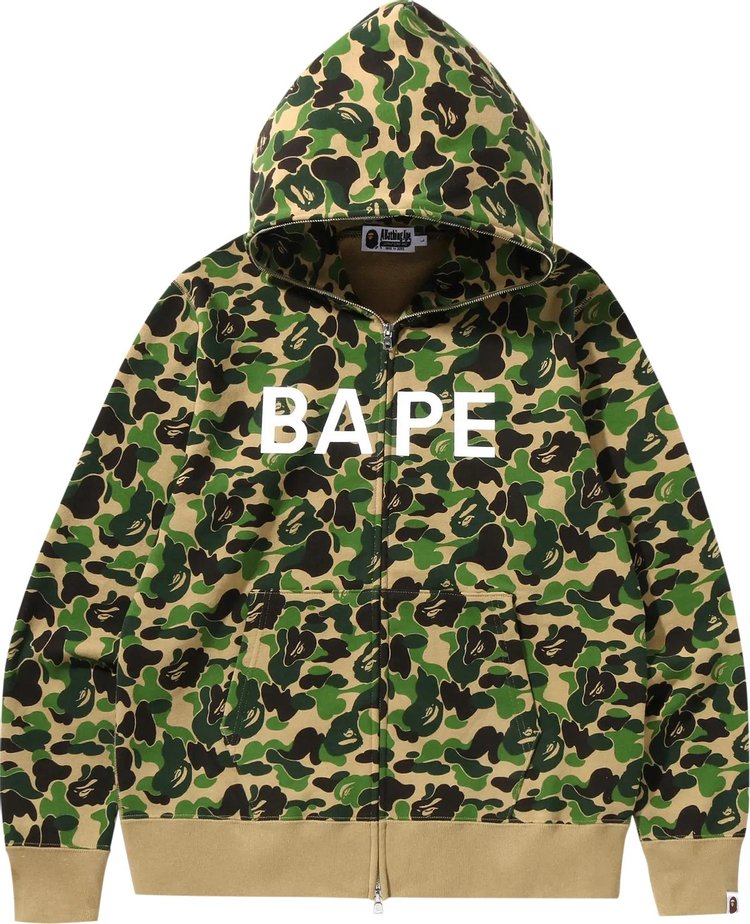 Buy BAPE ABC Camo Full Zip Hoodie 'Green' - 1I30 115 022 GREEN | GOAT