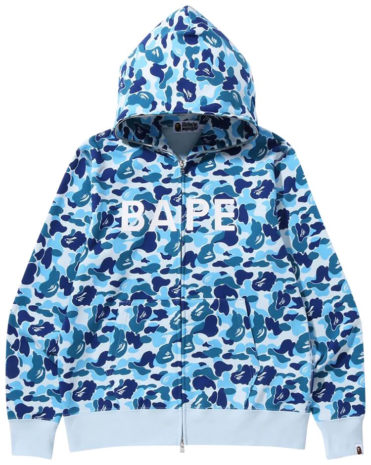 Blue bape camo hoodie clearance