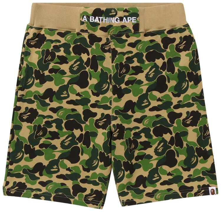 BAPE ABC Camo Sweat Shorts Green