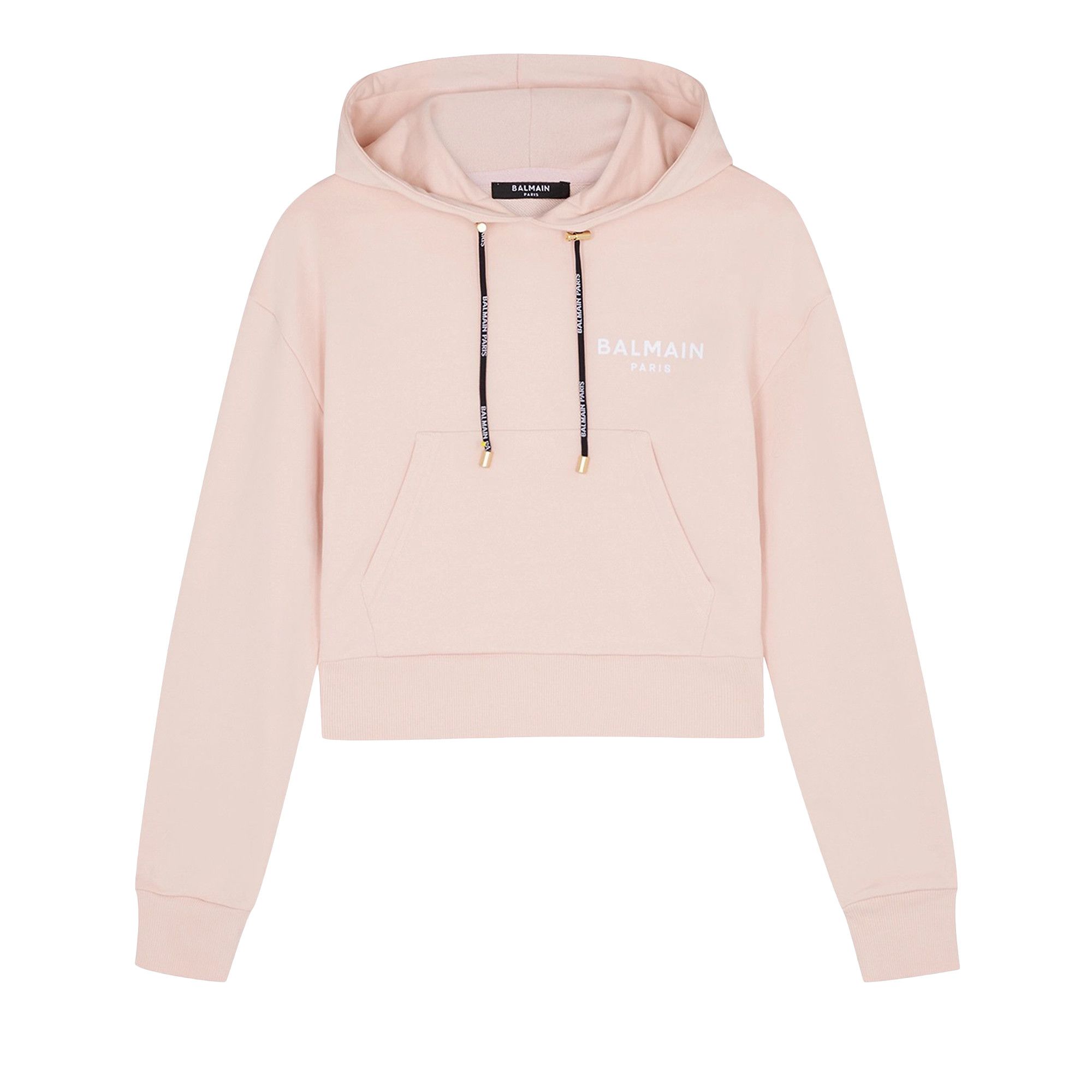 Buy Balmain Eco Designed Hoodie With Flocked Logo Pink YF1JP000BB01 OFB GOAT SA
