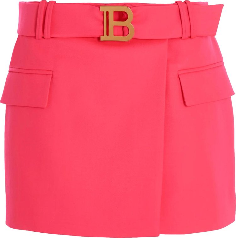 Balmain Low Rise Skirt Pink