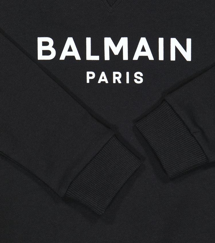 Balmain Eco Designed Sweatshirt With Paris Logo Print BlackWhite