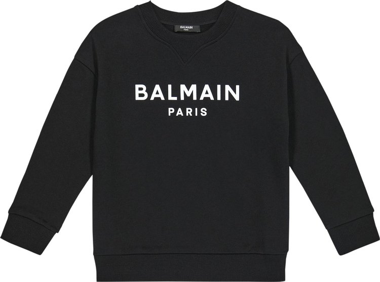 Buy Balmain Crewneck 'Black/White' - YH1JQ005BB33 EAB | GOAT