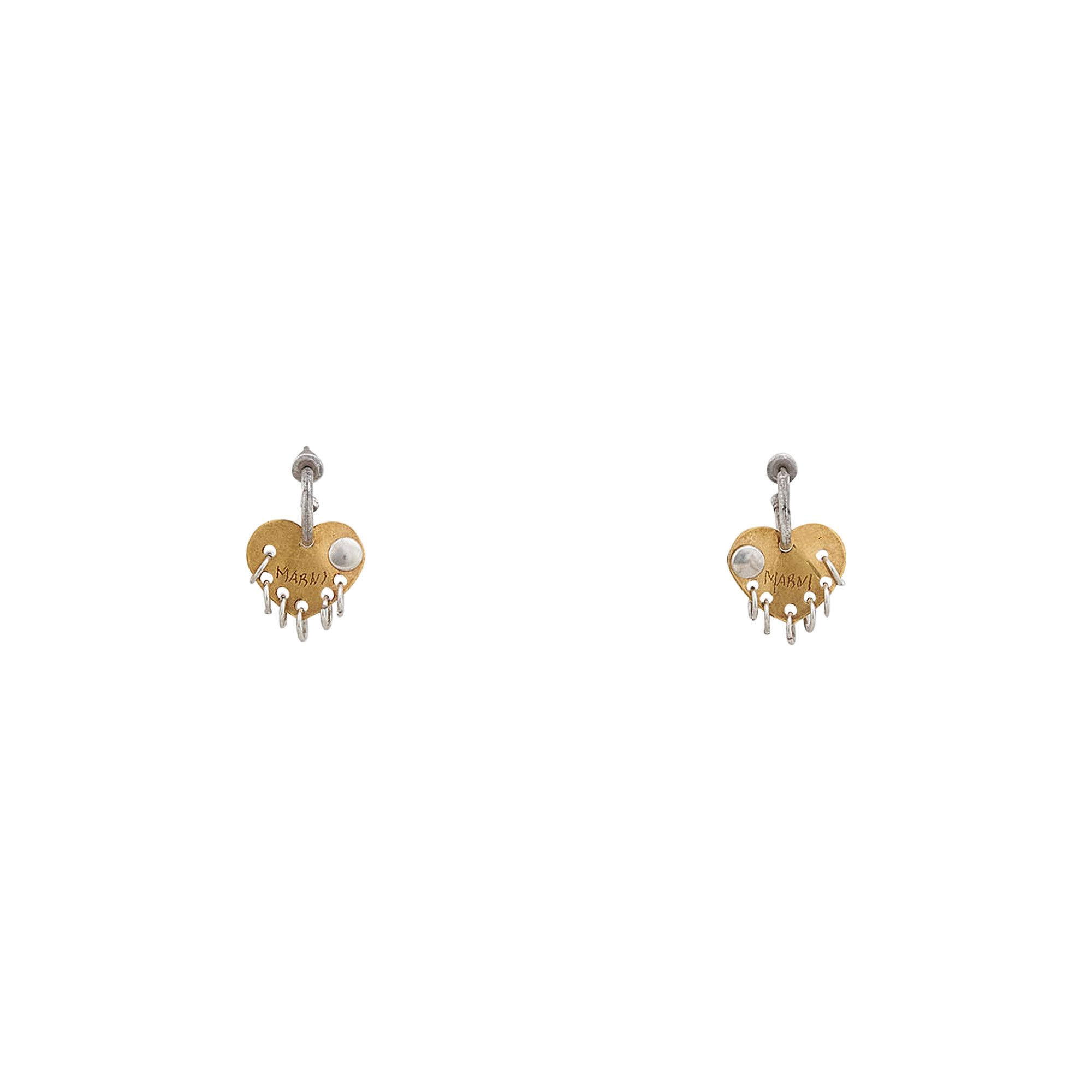 2025年のクリスマスの特別な衣装 Buy Marni Heart Earrings 'Vintage Palladium' - ORMV0384A0 アクセサリー