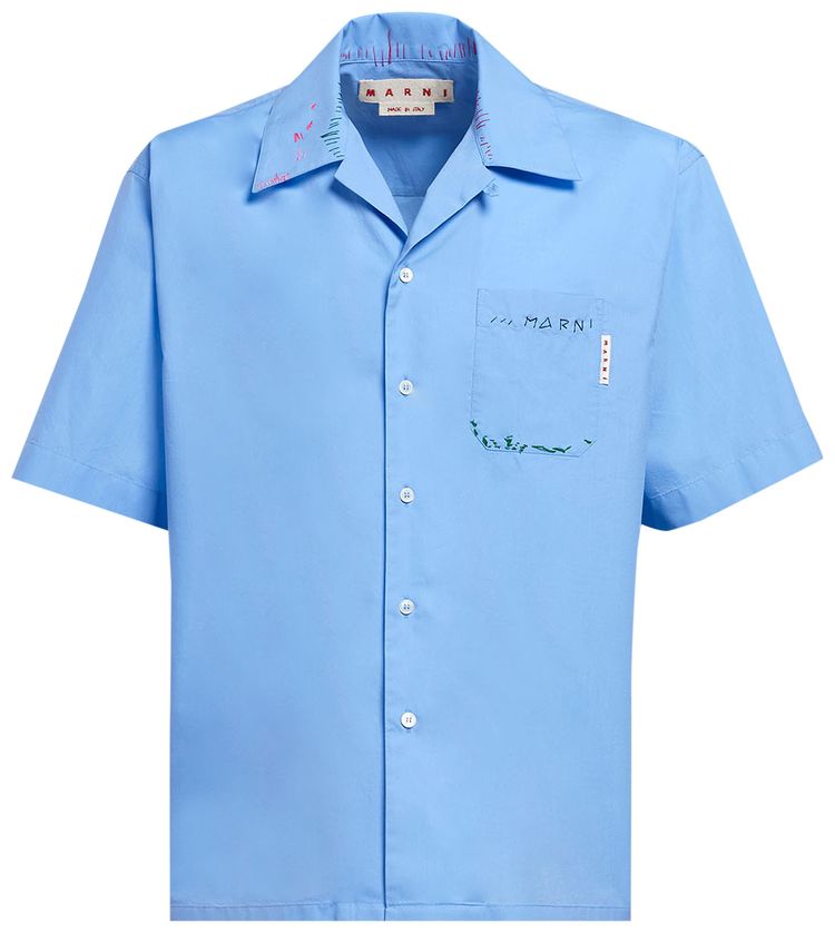 Marni Bowling Shirt Iris Blue