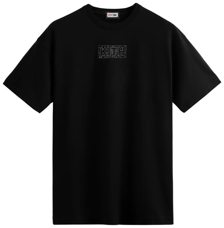 Kith For Spider Man Web Logo Tee Black