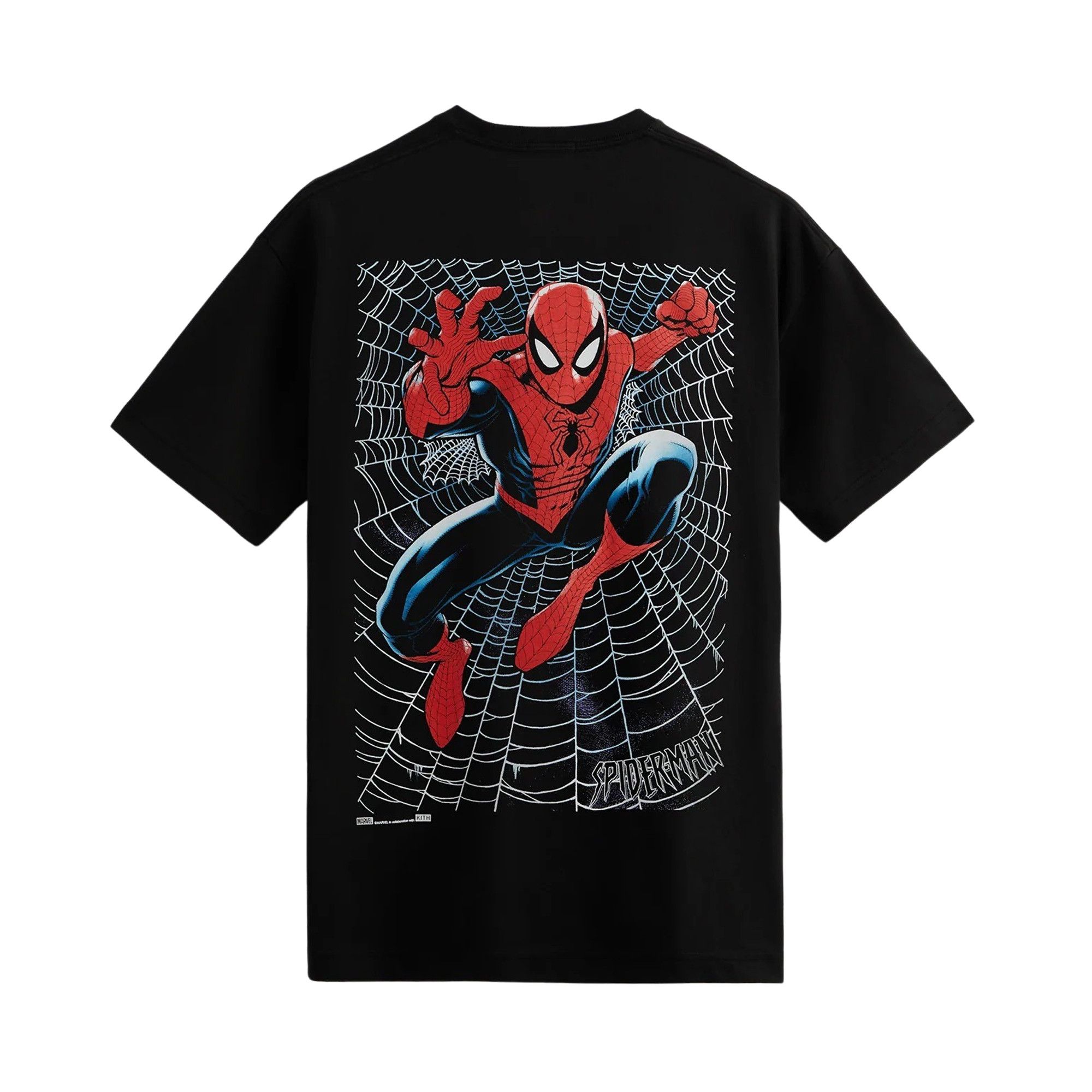 Buy Kith For Spider-Man Web Logo Tee 'Black' - KHM030598 001 | GOAT