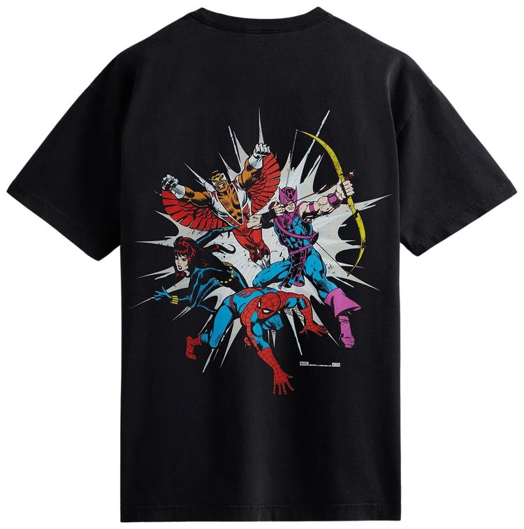 Kith For Spider Man Avengers Vintage Tee Black