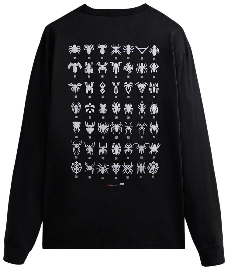Kith For Spider Man Timeline Long Sleeve Tee Black