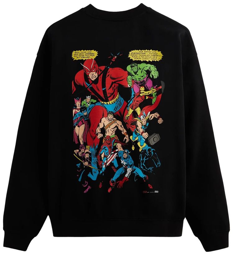 Kith For Spider Man Allies Vintage Crewneck Black