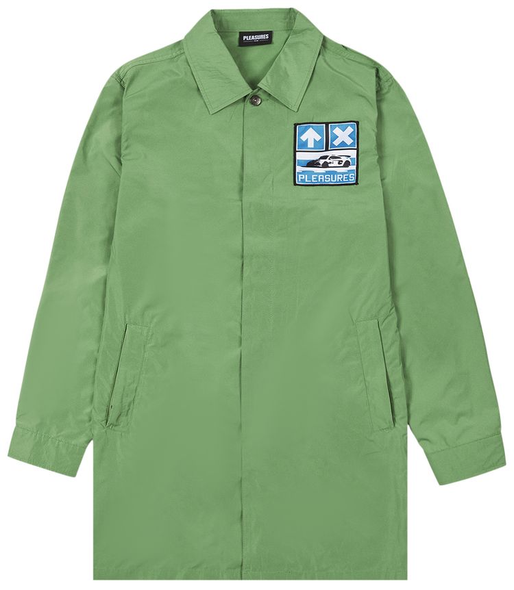 Pleasures Warp Trench Coat Green