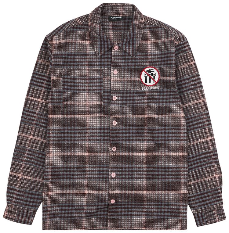 Pleasures Surfing Flannel Overshirt Pink
