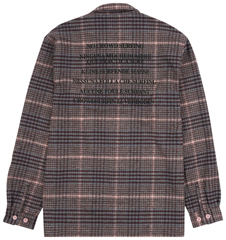 Pleasures Surfing Flannel Overshirt Pink