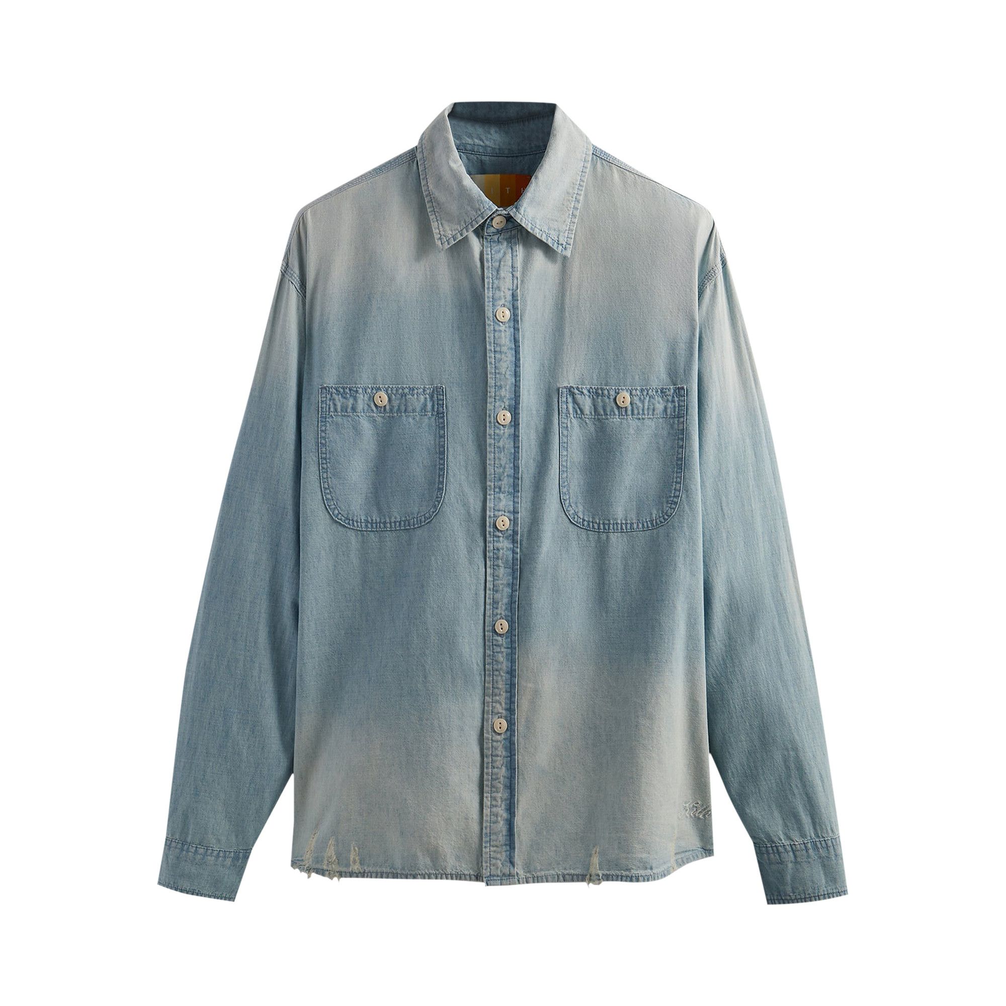 Buy Kith Denim Apollo Shirt 'Indigo' - KHM030651 415 | GOAT