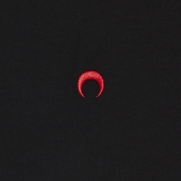 Marine Serre Organic Cotton T Shirt Black