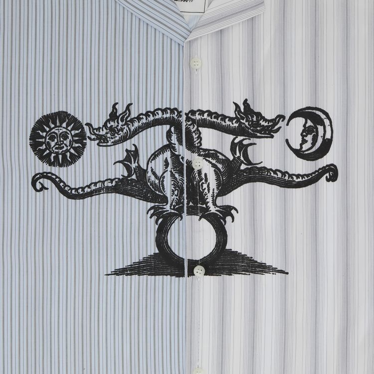 Marine Serre Household Linens Bowling Shirt White