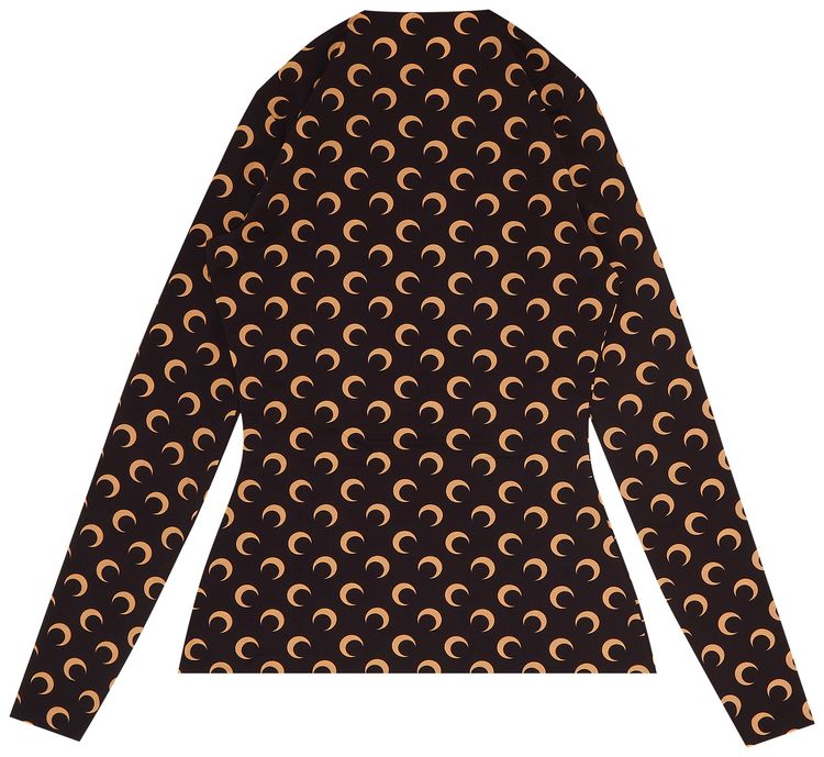 Marine Serre Second Skin Moon Top All Over Moon Brown