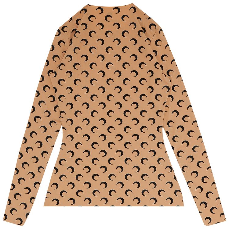 Marine Serre Second Skin Moon Top All Over Moon Tan