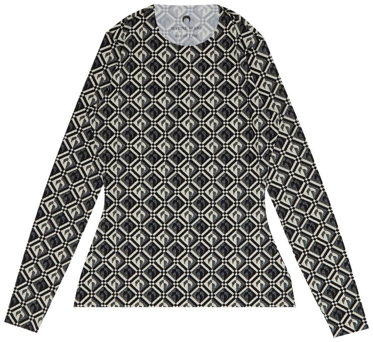 Marine Serre Moon Diamant Top Black