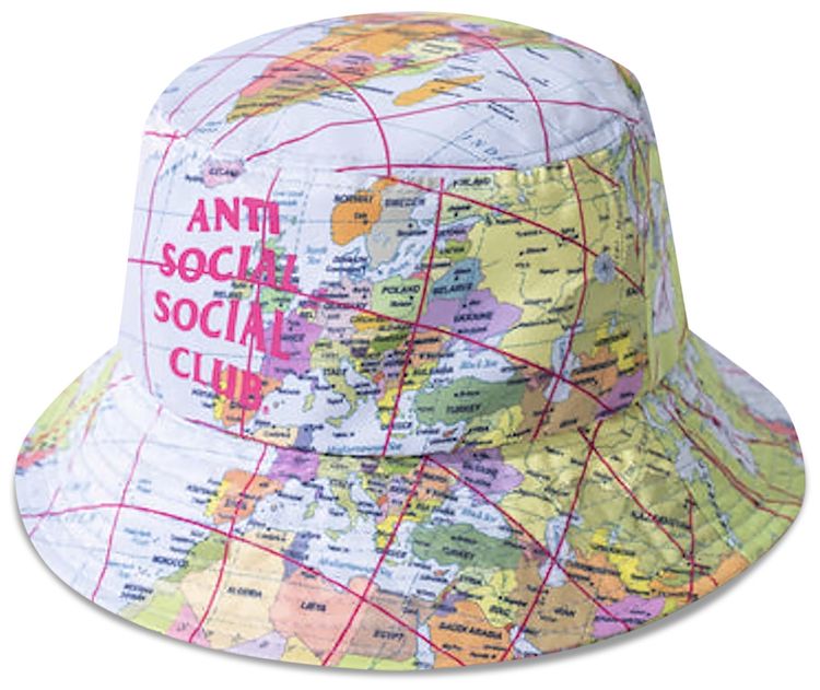 Anti Social Social Club Current Location Bucket Hat Multicolor