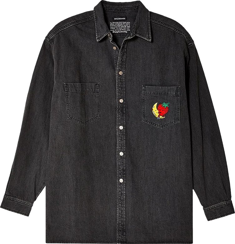 Sky High Farm Workwear x Balenciaga Rooster Denim Shirt 'Black'