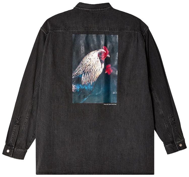 Sky High Farm Workwear x Balenciaga Rooster Denim Shirt Black