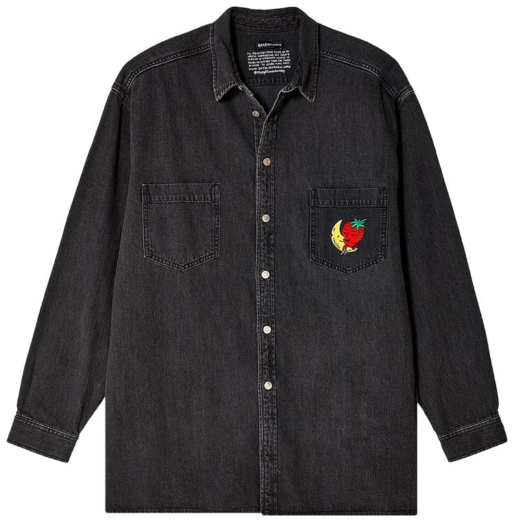 Sky High Farm Workwear x Balenciaga Lamb Denim Shirt Black