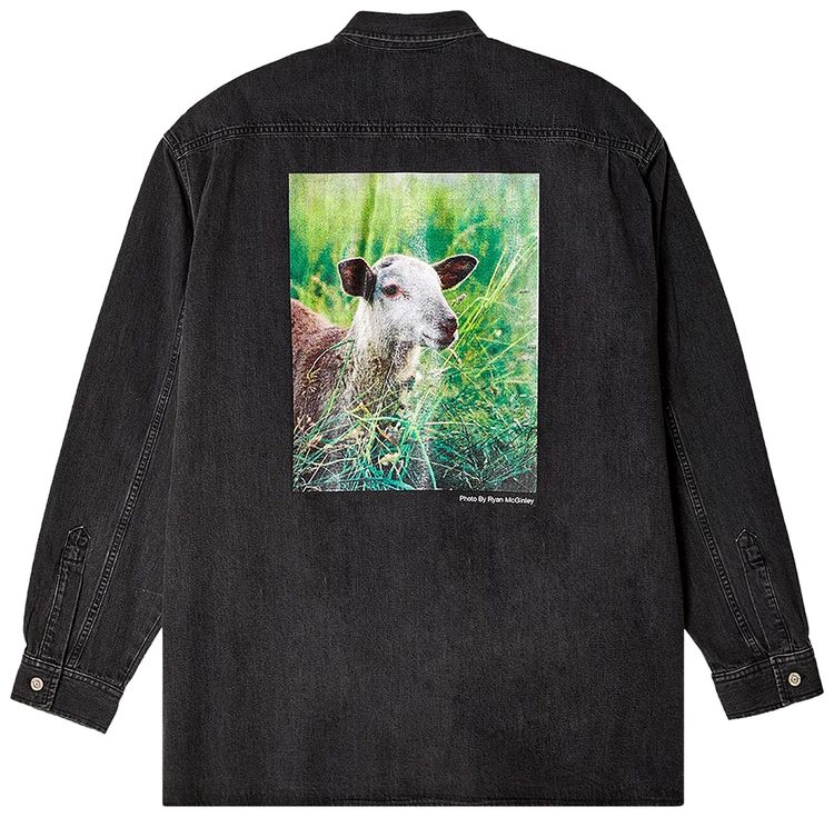 Sky High Farm Workwear x Balenciaga Lamb Denim Shirt Black