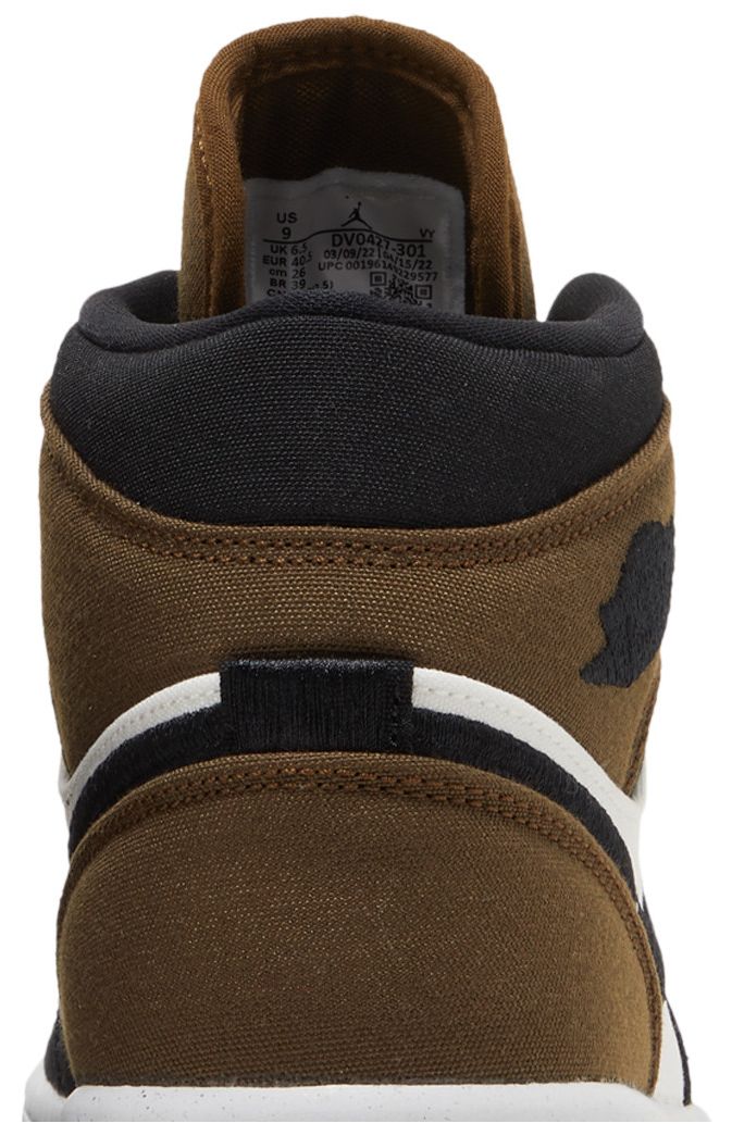 Wmns Air Jordan 1 Mid SE Olive Toe