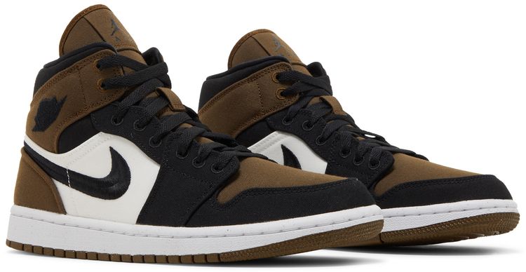 Wmns Air Jordan 1 Mid SE Olive Toe