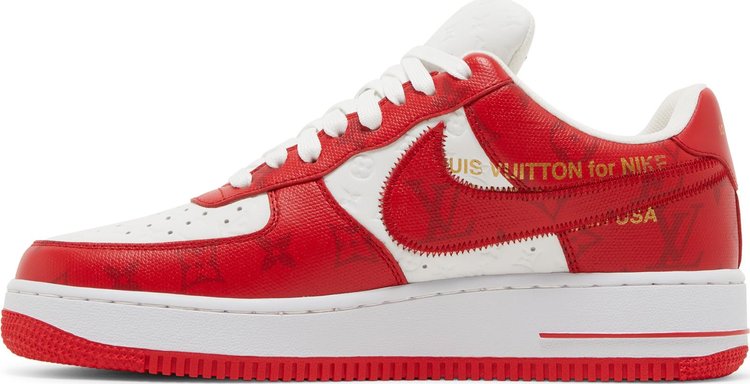 Louis Vuitton x Air Force 1 Low White Comet Red