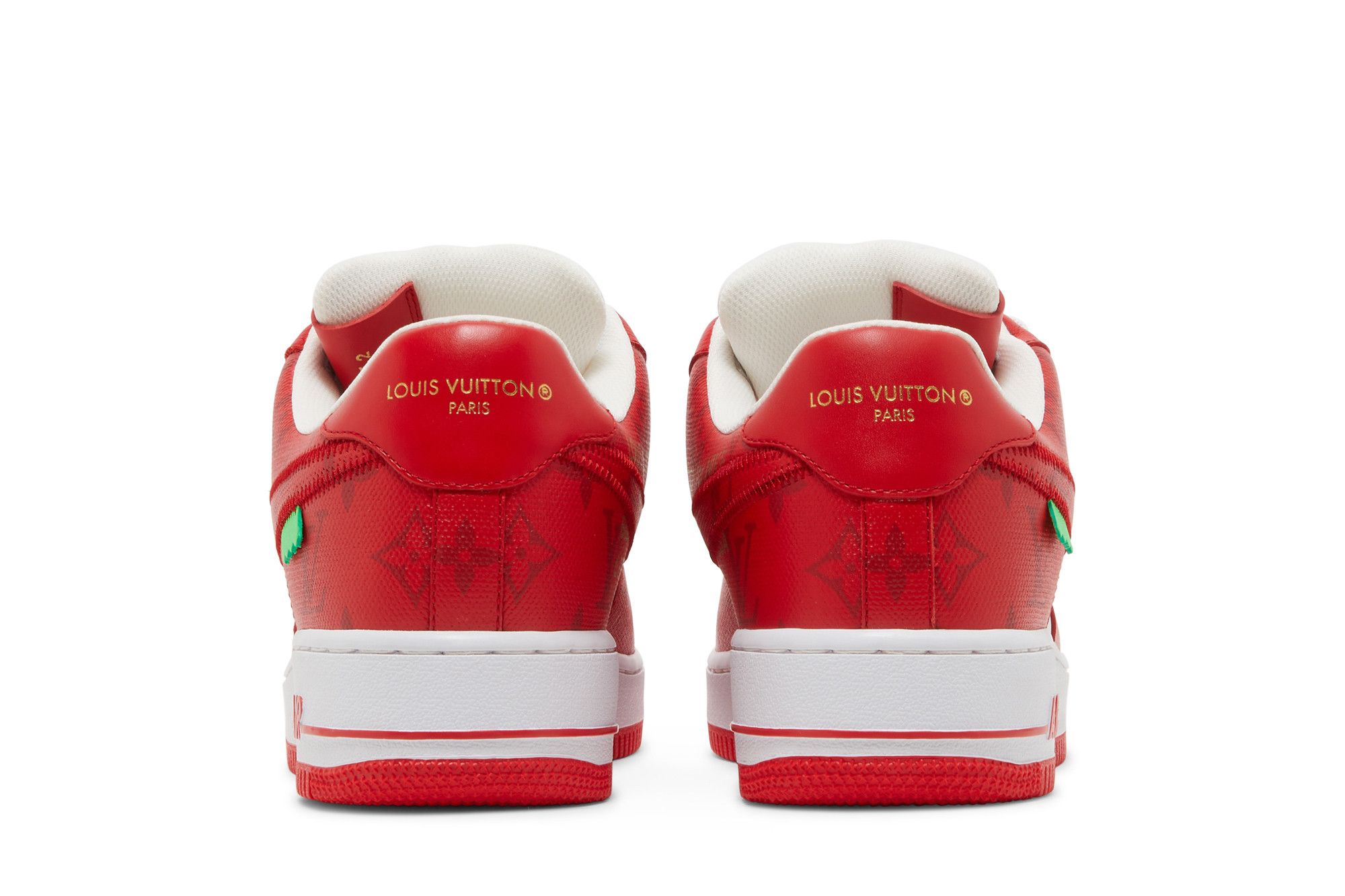 Buy Louis Vuitton x Air Force 1 Low White Comet Red 1A9V WHITE RED GOAT