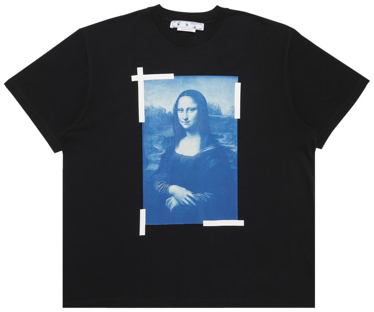 Off White Monalisa Over Short Sleeve Tee Black