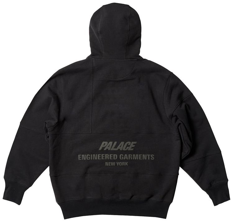 Palace x Engineered Garments Heavy Patchwork Zip Hood Black