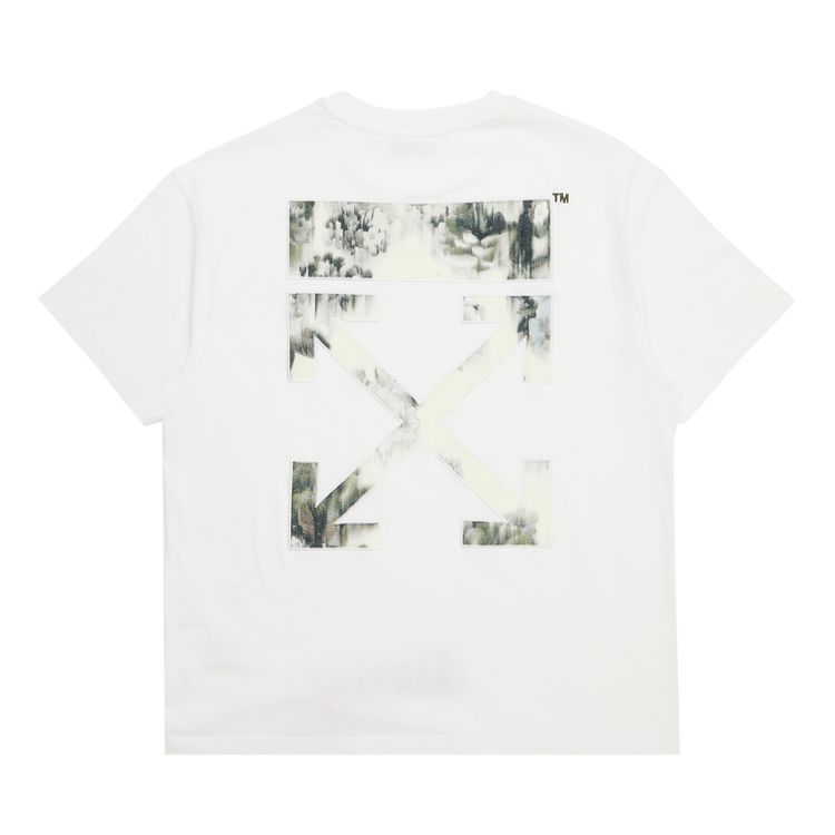 Off White Flock Chine Flower Arrow T Shirt WhiteMulticolor