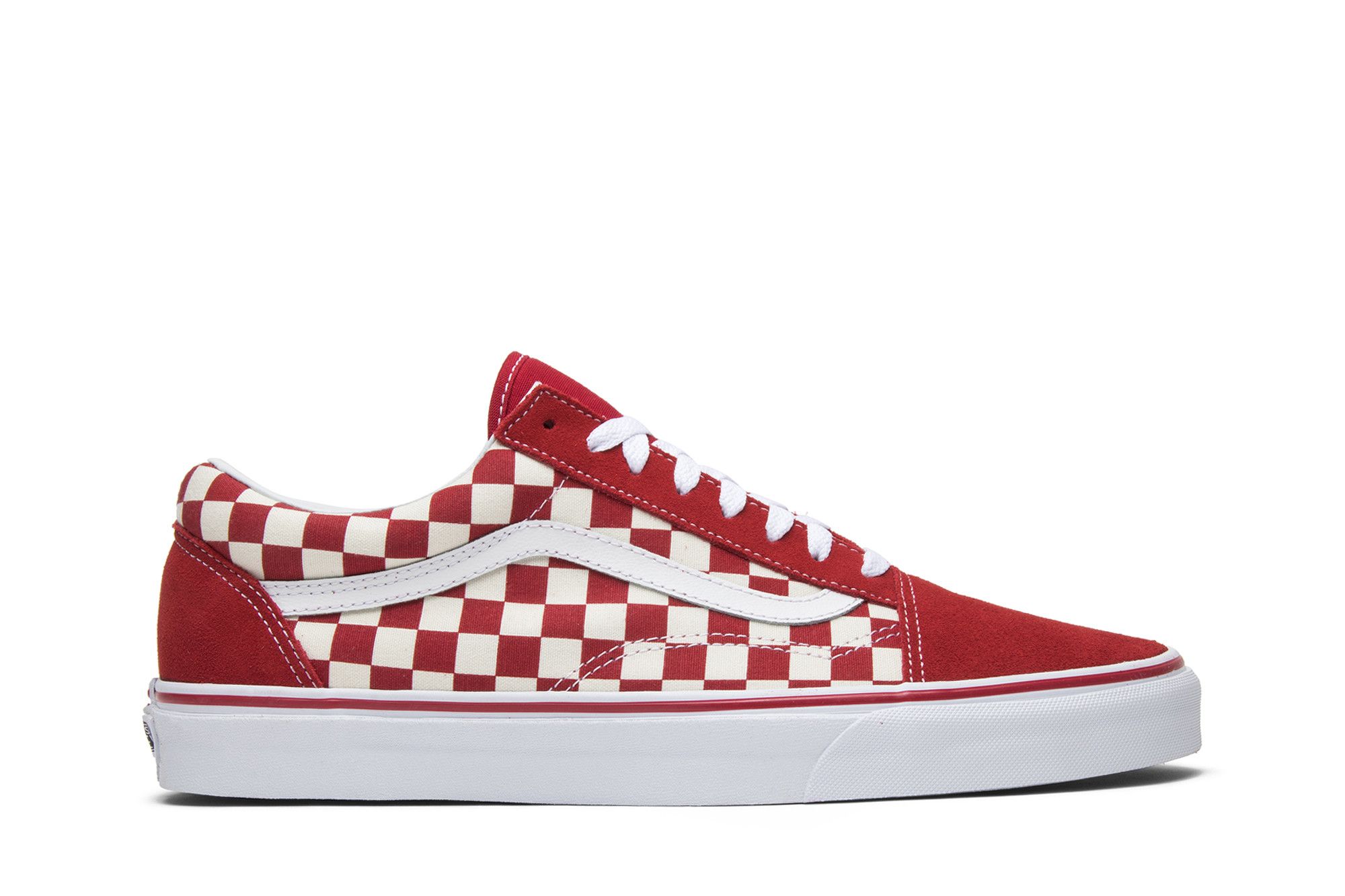 Old Skool Red Checkerboard