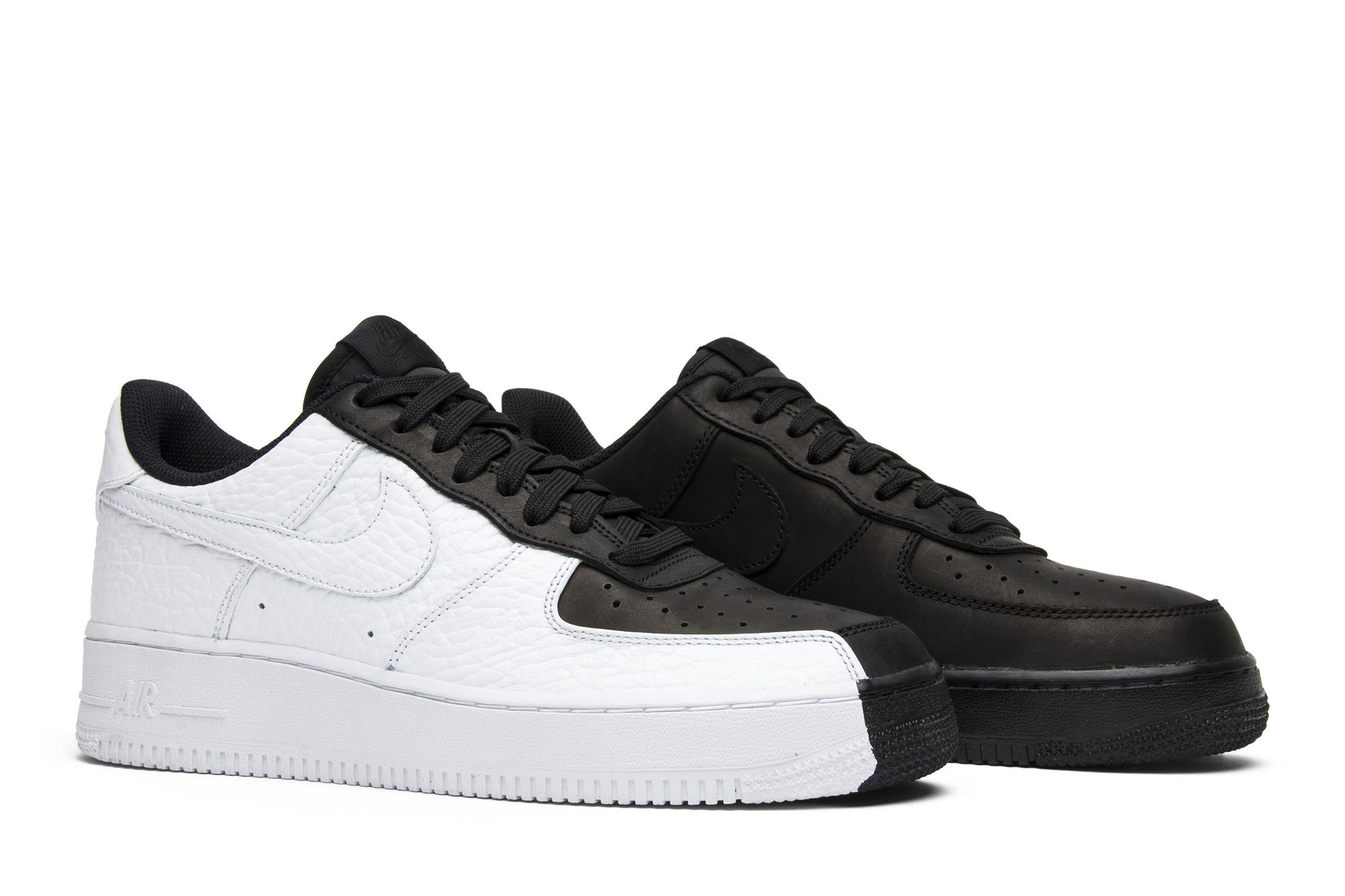 Air force 1 half black half white on sale