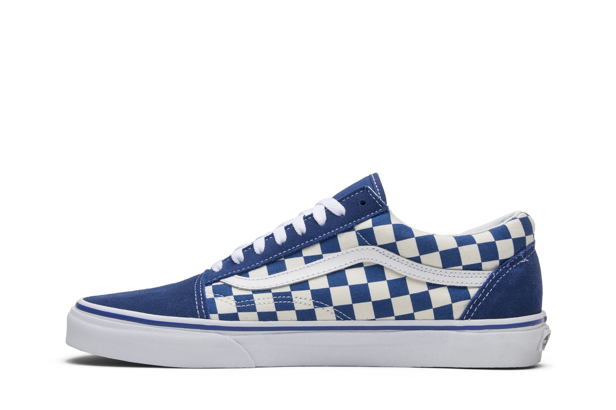 Baby blue checkerboard vans old skool on sale